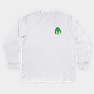 Frog with Legs | Cute | Weird | High Quality | Gift | Minimalist Kids Long Sleeve T-Shirt